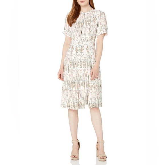 Dear Drew Drew Barrymore Elizabeth Street Short Sleeve Pleated Dress Sz. 6 BNWT - Picture 2 of 15